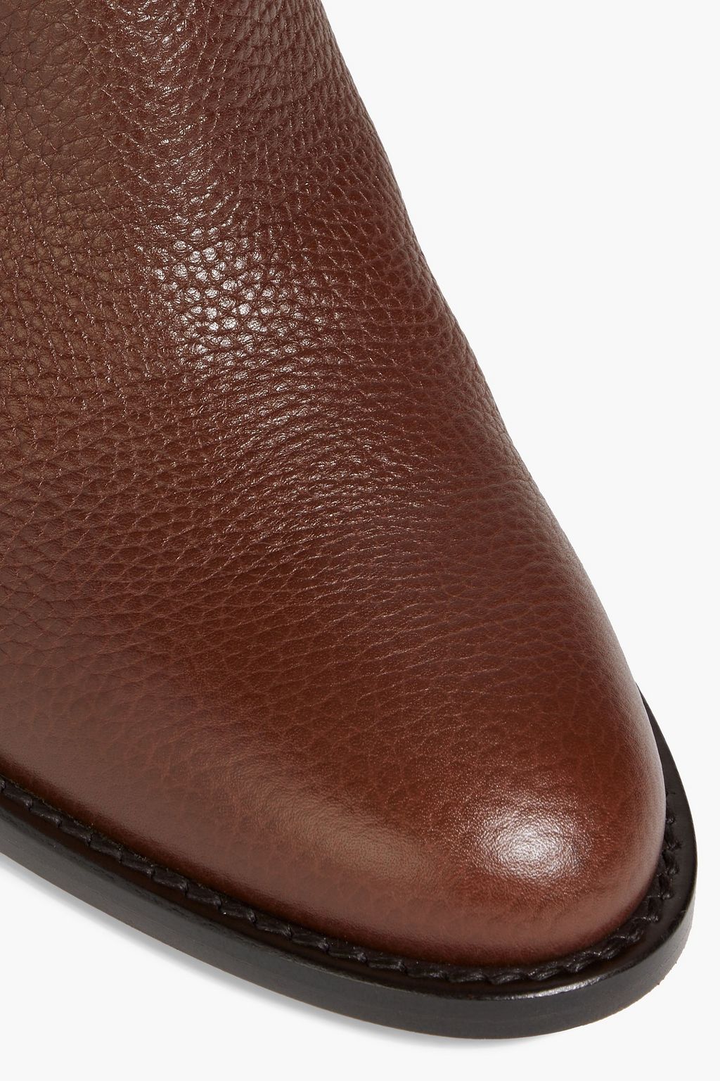 VALENTINO GARAVANI Rockstud pebbled-leather ankle boots