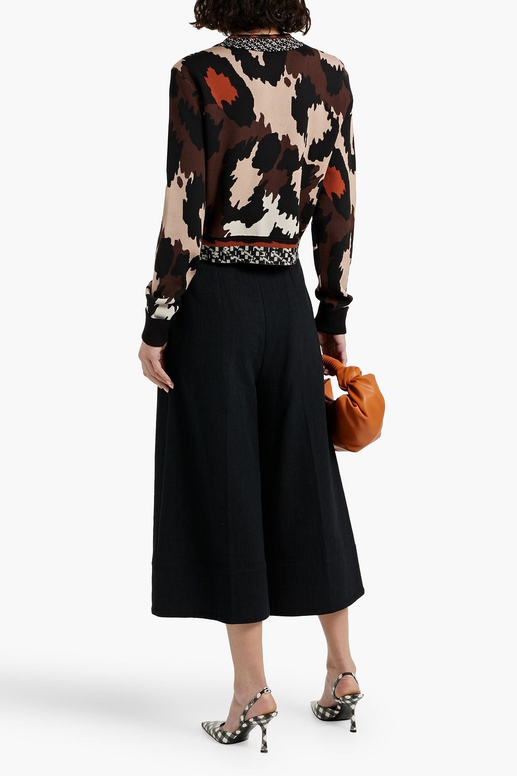 DIANE VON FURSTENBERG Midge intarsia-knit cardigan