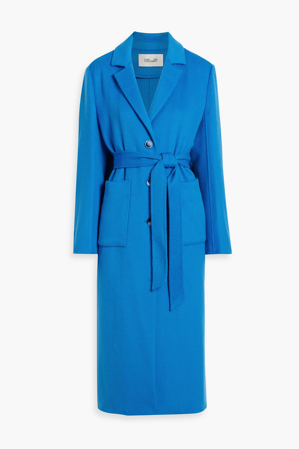 Diane Von Furstenberg Nene Wool-felt Coat In Blue