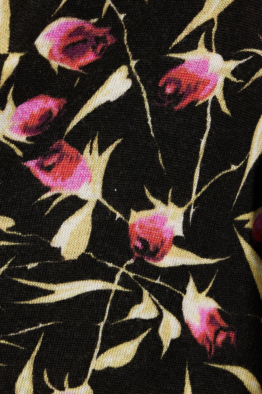 DIANE VON FURSTENBERG ウールジャージー ミニラップドレス フローラルプリント