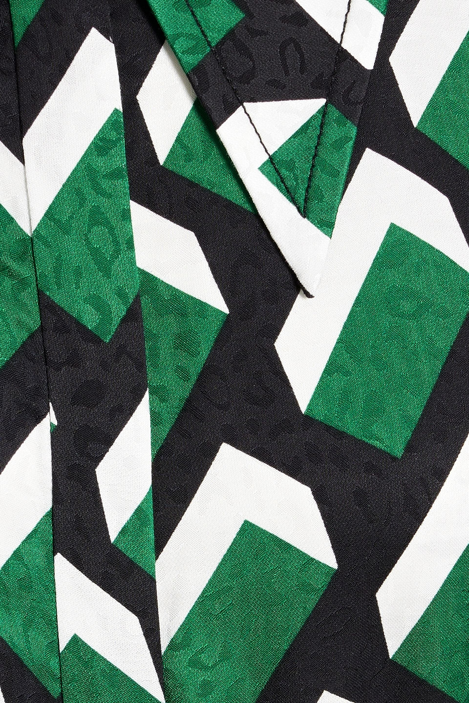 Diane Von Furstenberg Gizelle Printed Jacquard Midi Shirt Dress In Multi