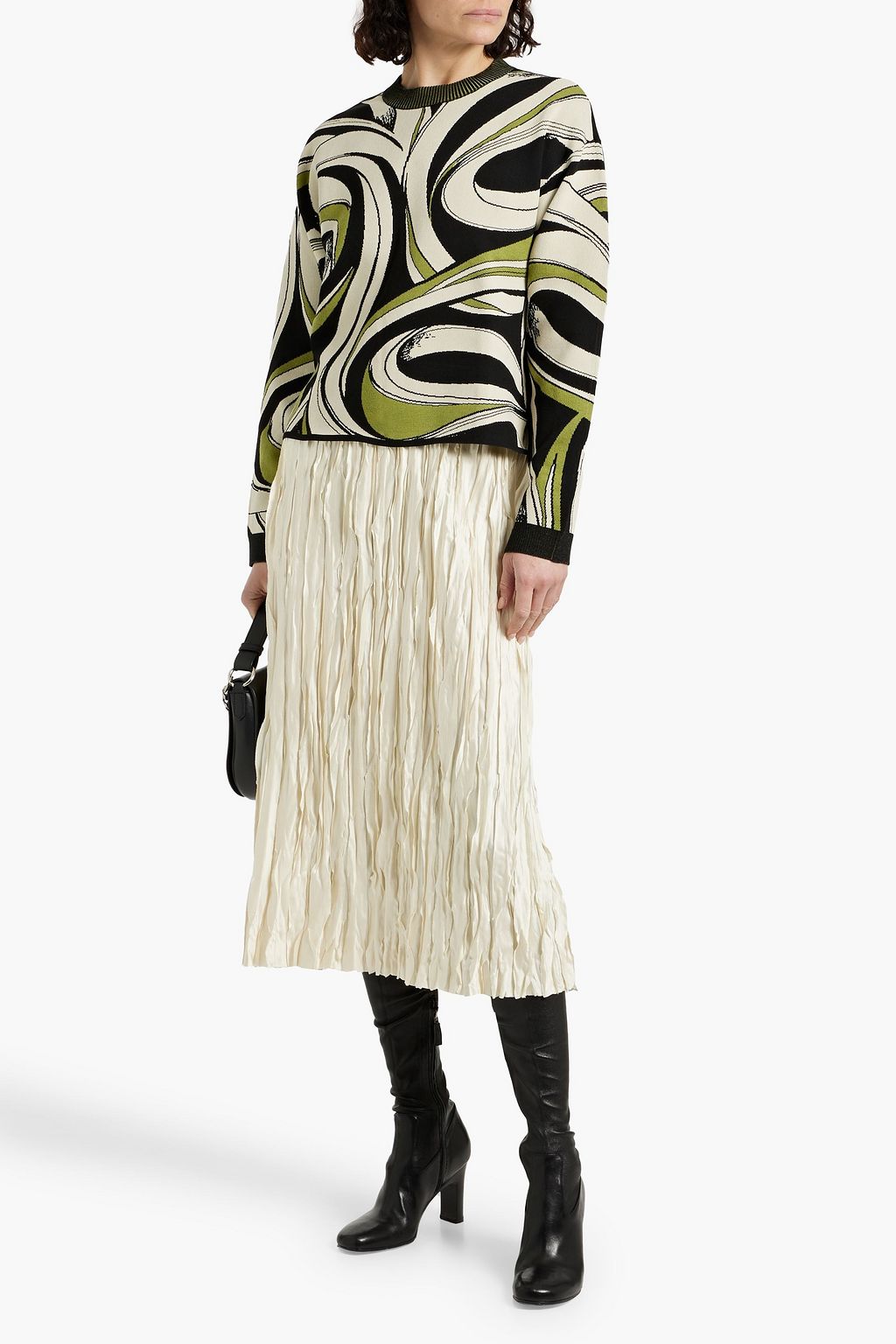 DIANE VON FURSTENBERG Tierna intarsia-knit sweater