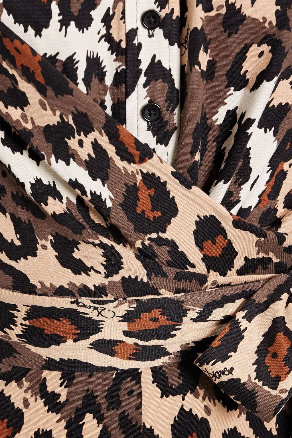 DIANE VON FURSTENBERG Michele wrap-effect printed jersey wide-leg jumpsuit