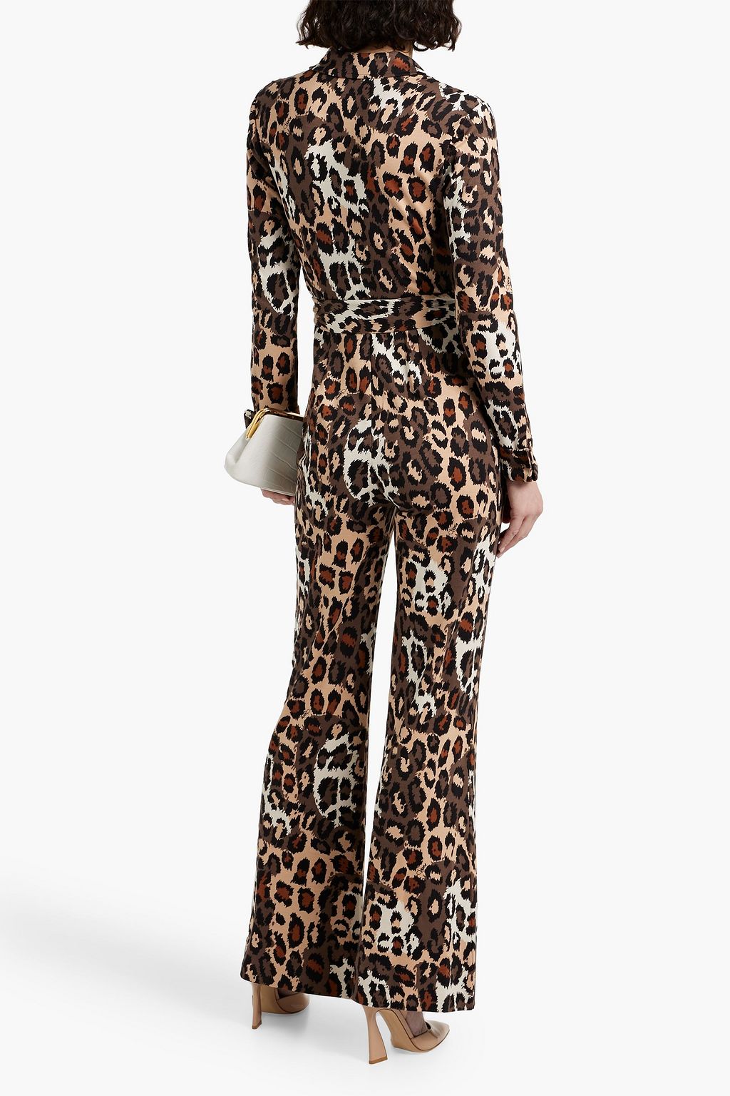 DIANE VON FURSTENBERG Michele wrap-effect printed jersey wide-leg jumpsuit