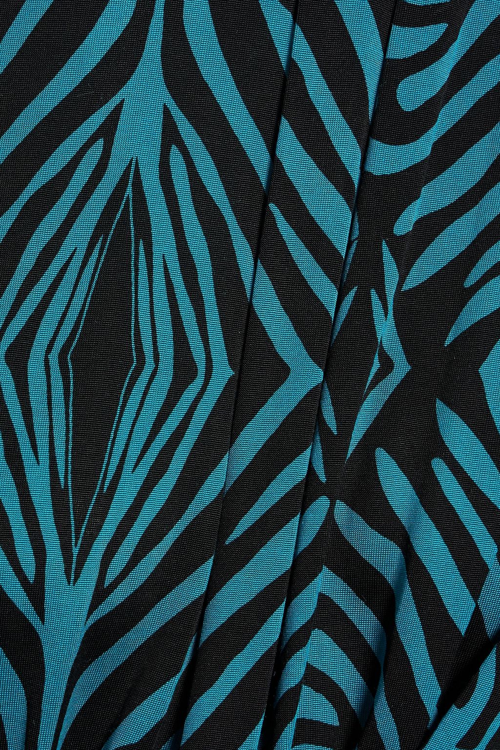 DIANE VON FURSTENBERG Geri draped zebra-print jersey maxi dress