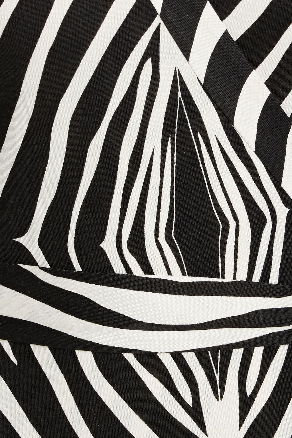 DIANE VON FURSTENBERG Abigail zebra-print silk-jersey midi wrap dress