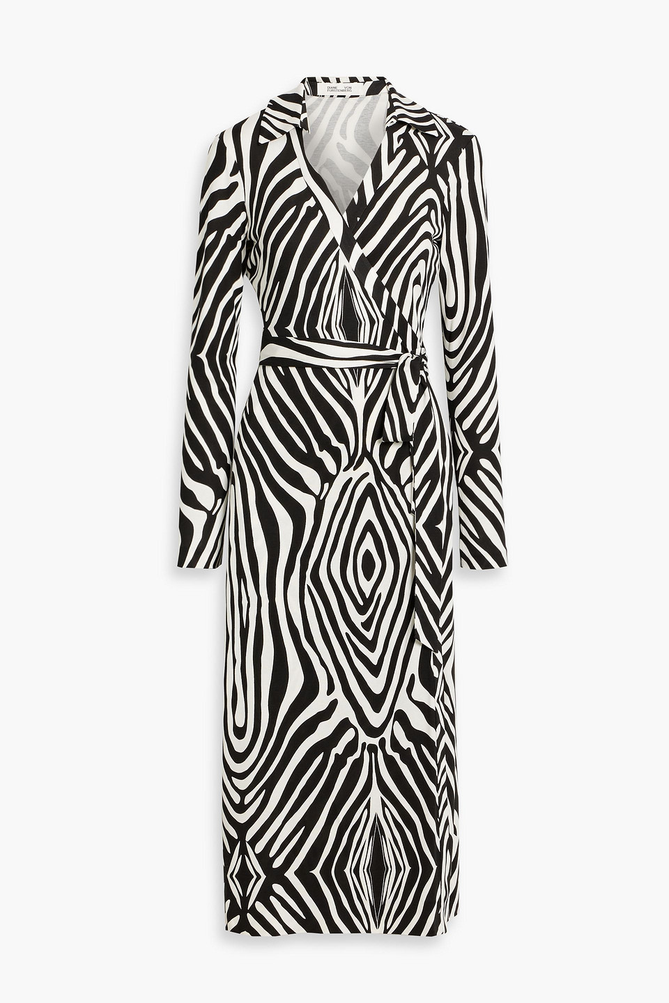 Diane Von Furstenberg Abigail Zebra-print Silk-jersey Midi Wrap Dress