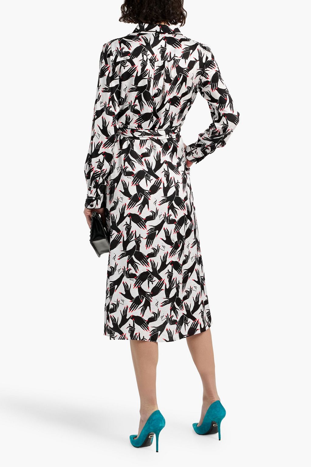 DIANE VON FURSTENBERG Gizelle Hemdkleid aus Jacquard in Midilänge mit Print