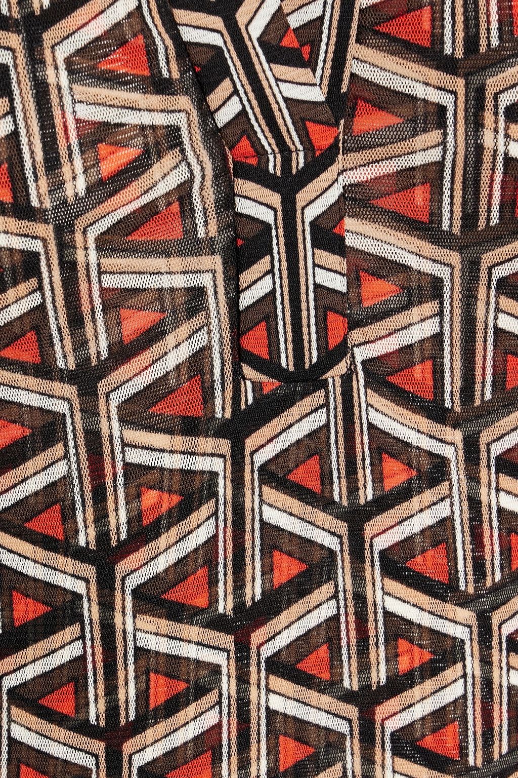 DIANE VON FURSTENBERG Mackenzie printed stretch-mesh top