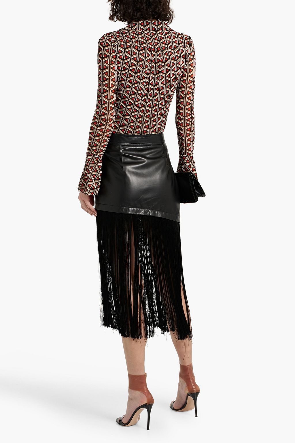 DIANE VON FURSTENBERG Mackenzie printed stretch-mesh top