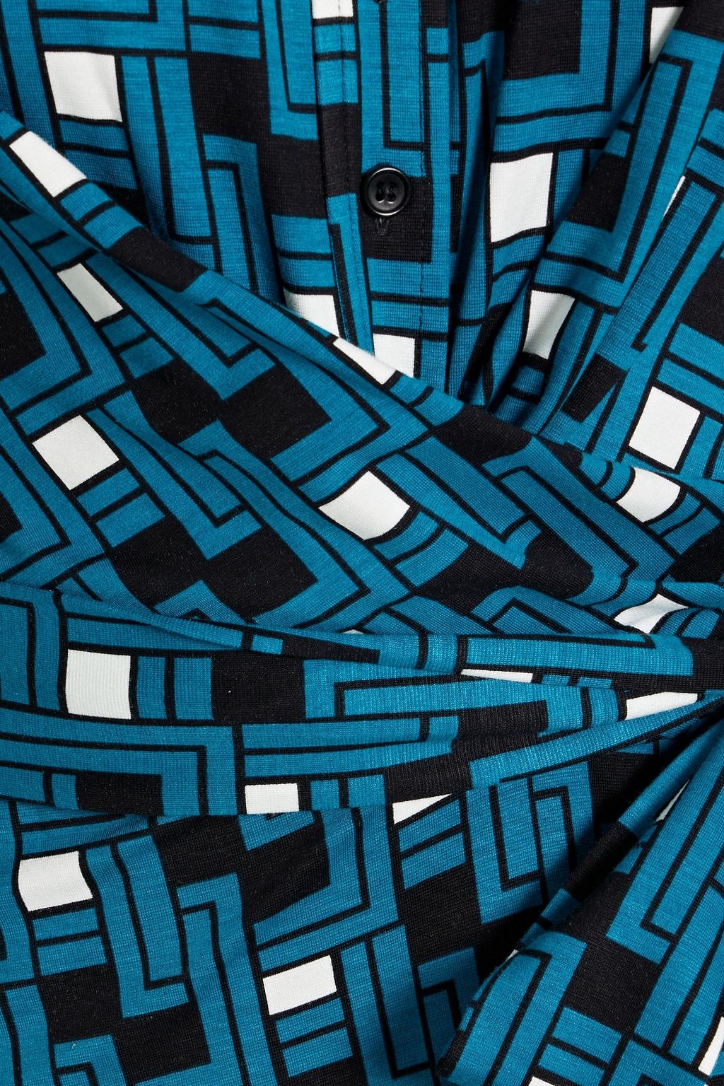 DIANE VON FURSTENBERG ジャージー ミニシャツワンピース プリント入り
