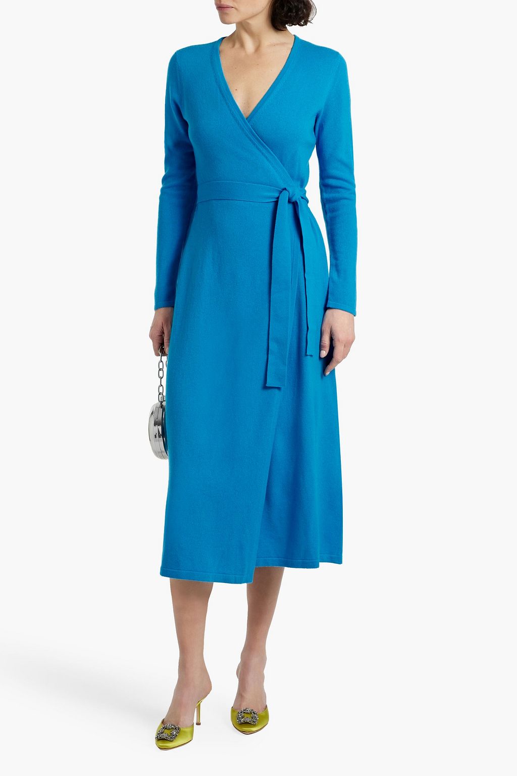 DIANE VON FURSTENBERG Astrid wool and cashmere-blend midi wrap dress