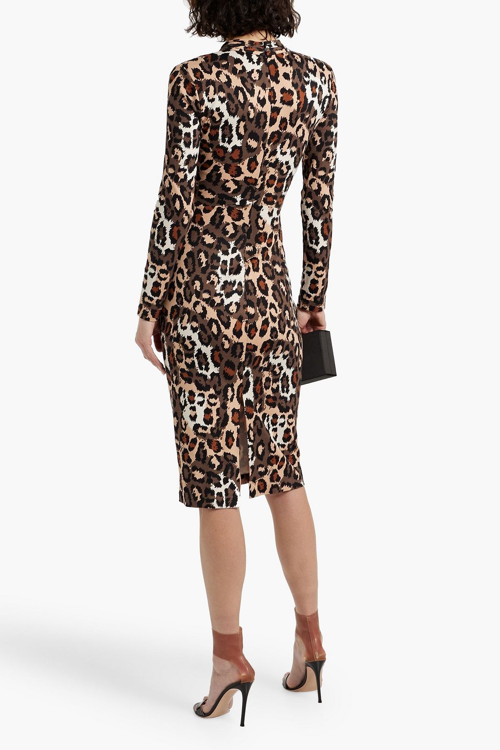 DIANE VON FURSTENBERG Barlow wrap-effect leopard-print jersey midi dress