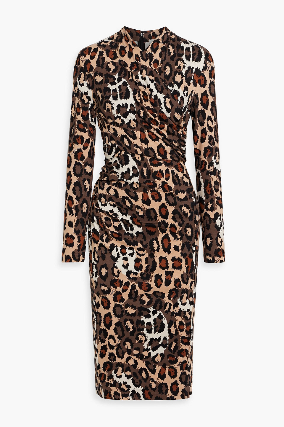 Diane Von Furstenberg Barlow Wrap-effect Leopard-print Jersey Midi Dress