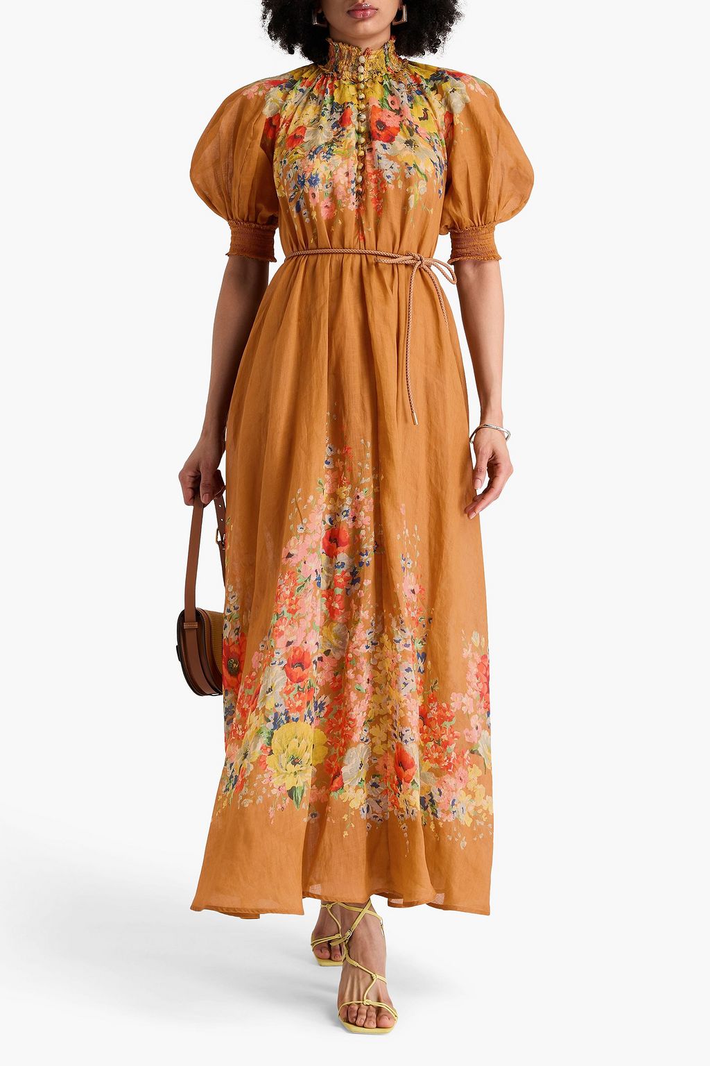 ZIMMERMANN Floral-print ramie maxi dress