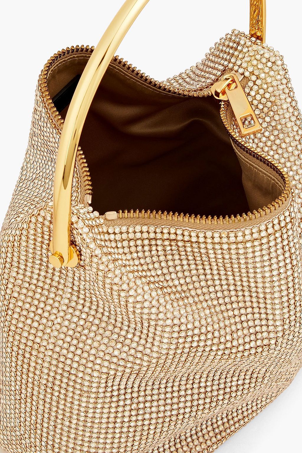 SIMKHAI Crystal-embellished chainmail tote