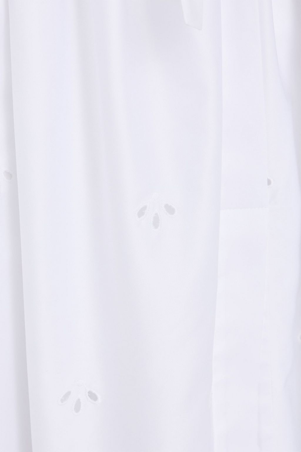ALTUZARRA Wrap-effect broderie anglaise cotton-blend midi shirt dress