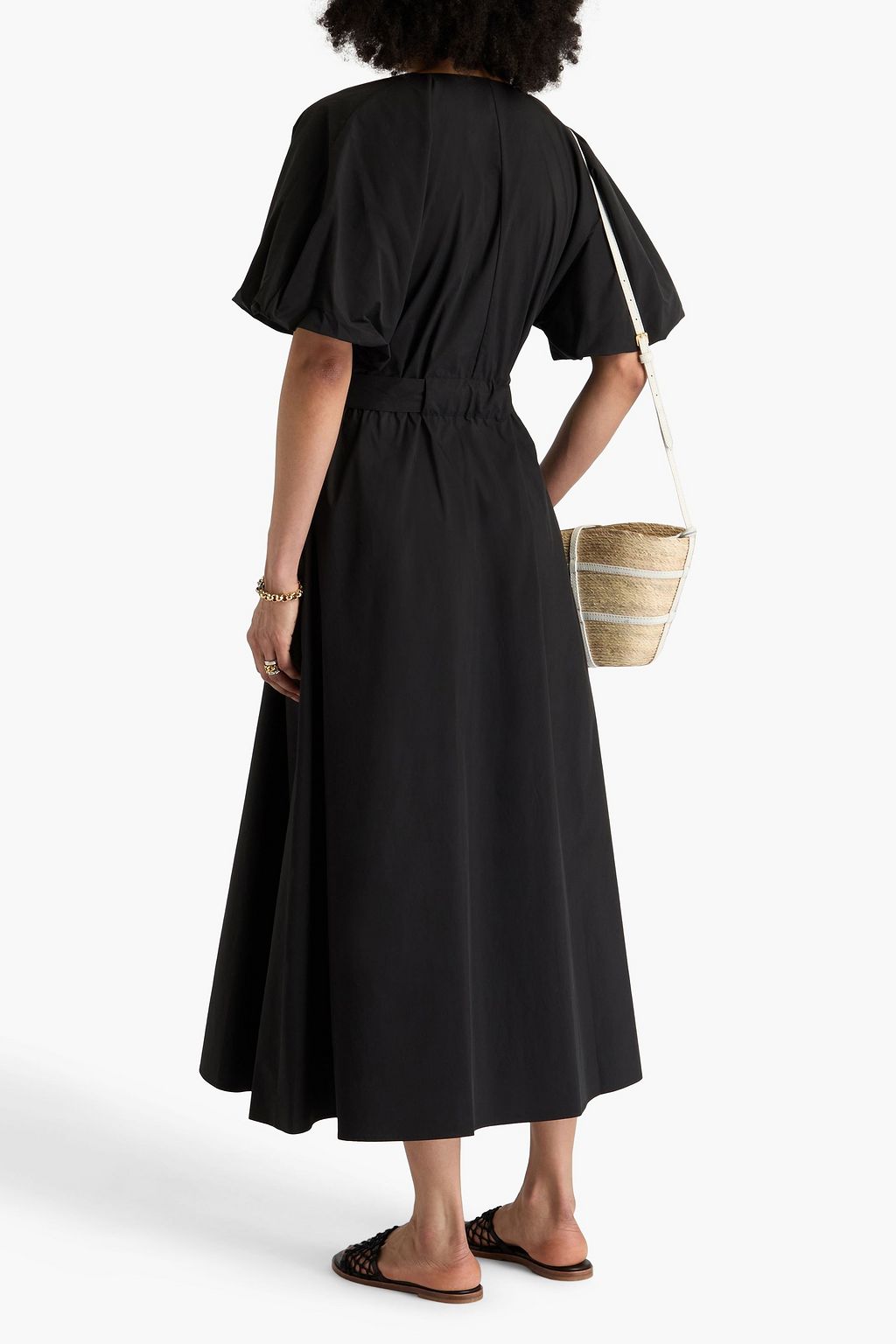 ALTUZARRA Midikleid aus Popeline aus einer Baumwollmischung mit Gürtel