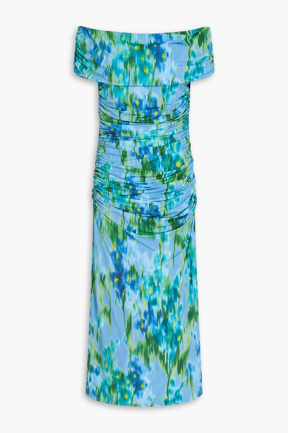 Carolina Herrera Off-the-shoulder Floral-print Stretch-jersey Midi Dress
