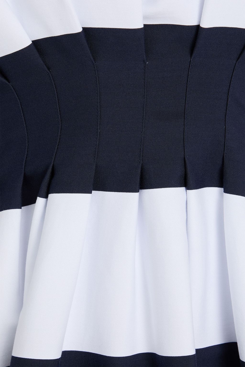 CAROLINA HERRERA Midikleid aus Twill aus einer Baumwollmischung mit Streifen