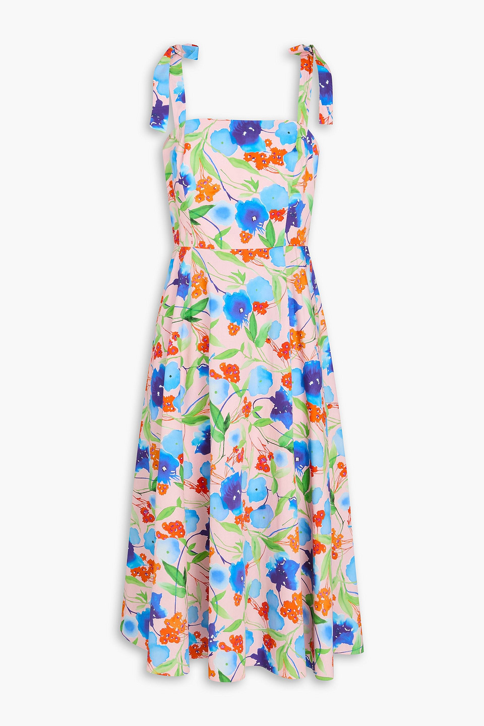 Carolina Herrera Floral-print Cotton-poplin Midi Dress