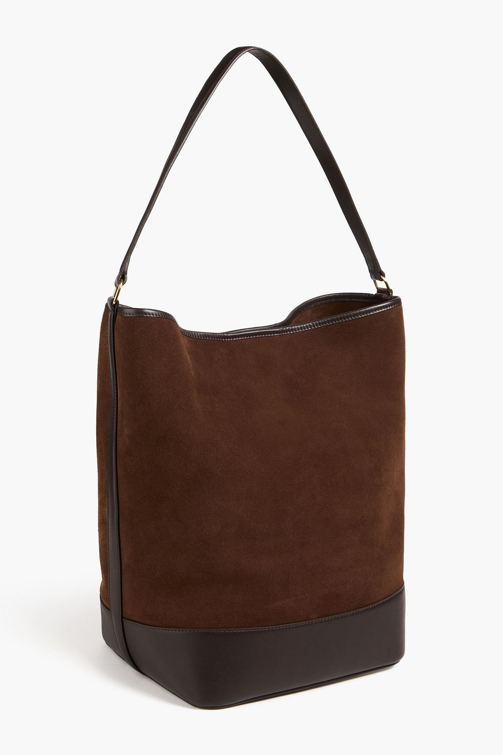 ALTUZARRA North/South leather-trimmed suede bucket bag