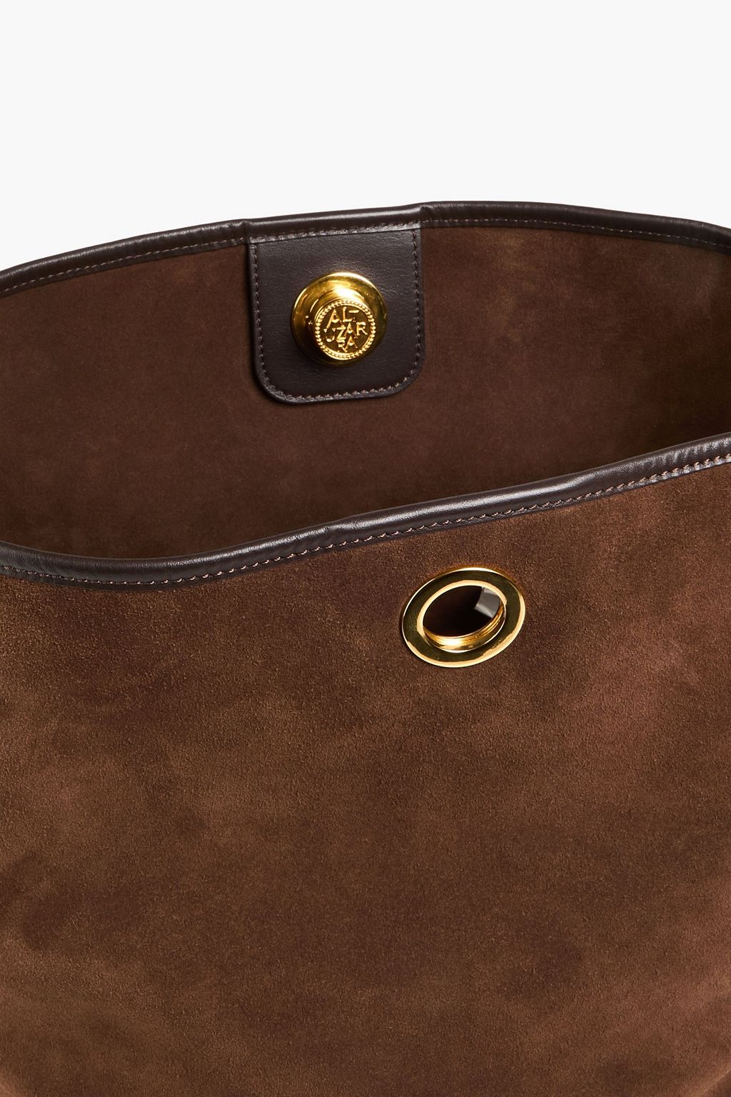 ALTUZARRA North/South leather-trimmed suede bucket bag