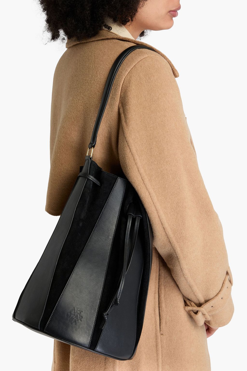 ALTUZARRA Drum Beuteltasche aus Leder und Veloursleder