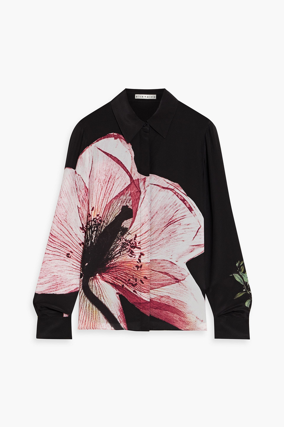 Willa floral-print silk crepe de chine shirt