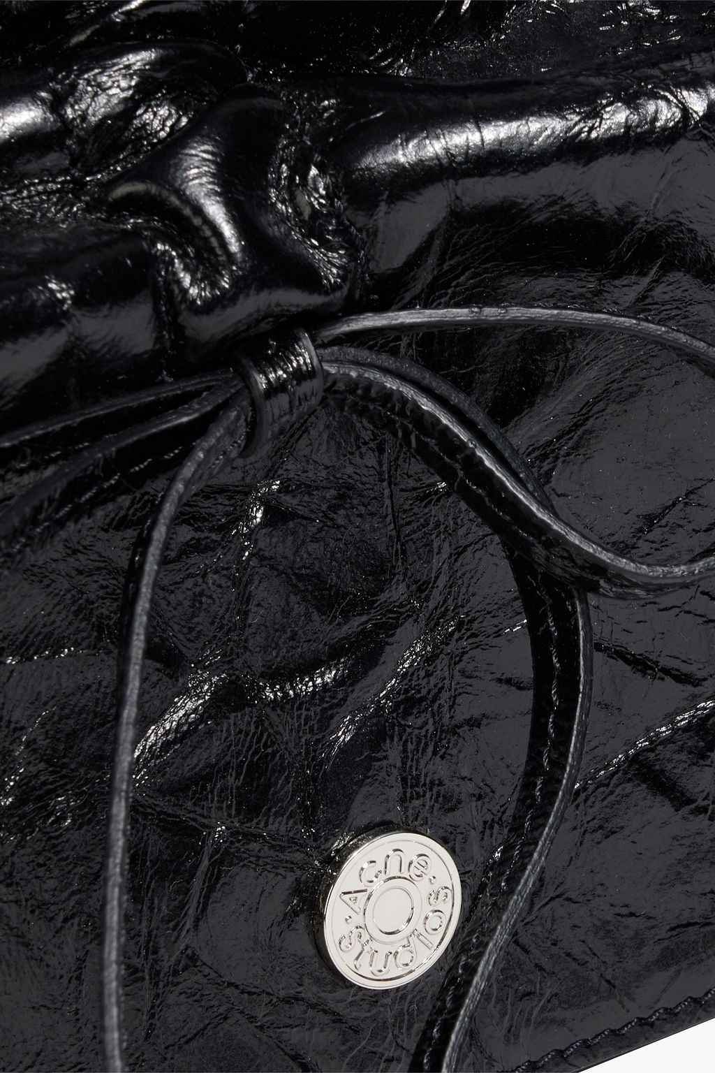 ACNE STUDIOS Crinkled patent-leather shoulder bag