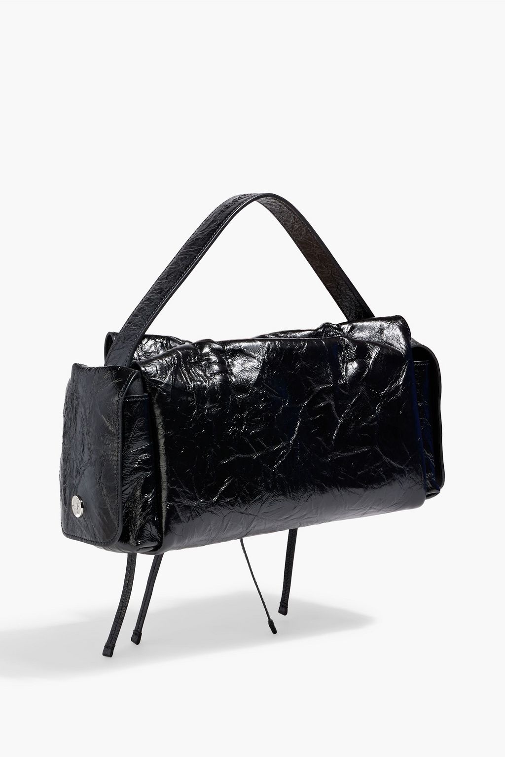 ACNE STUDIOS Crinkled patent-leather shoulder bag