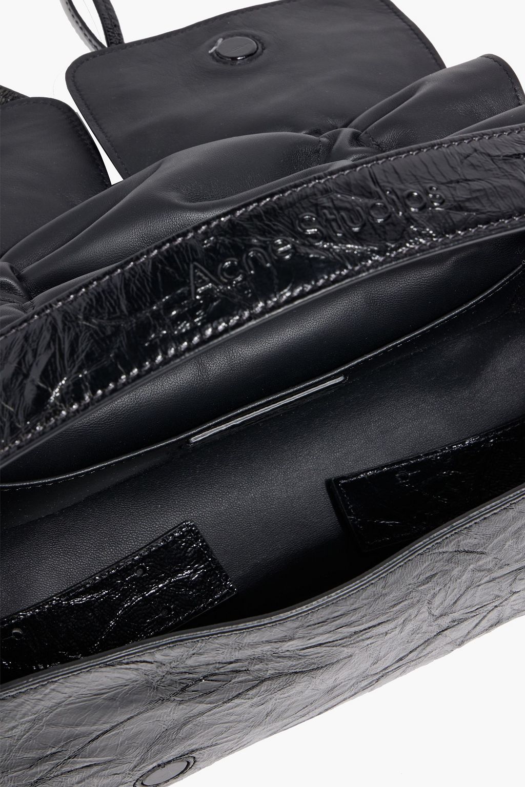ACNE STUDIOS Crinkled patent-leather shoulder bag