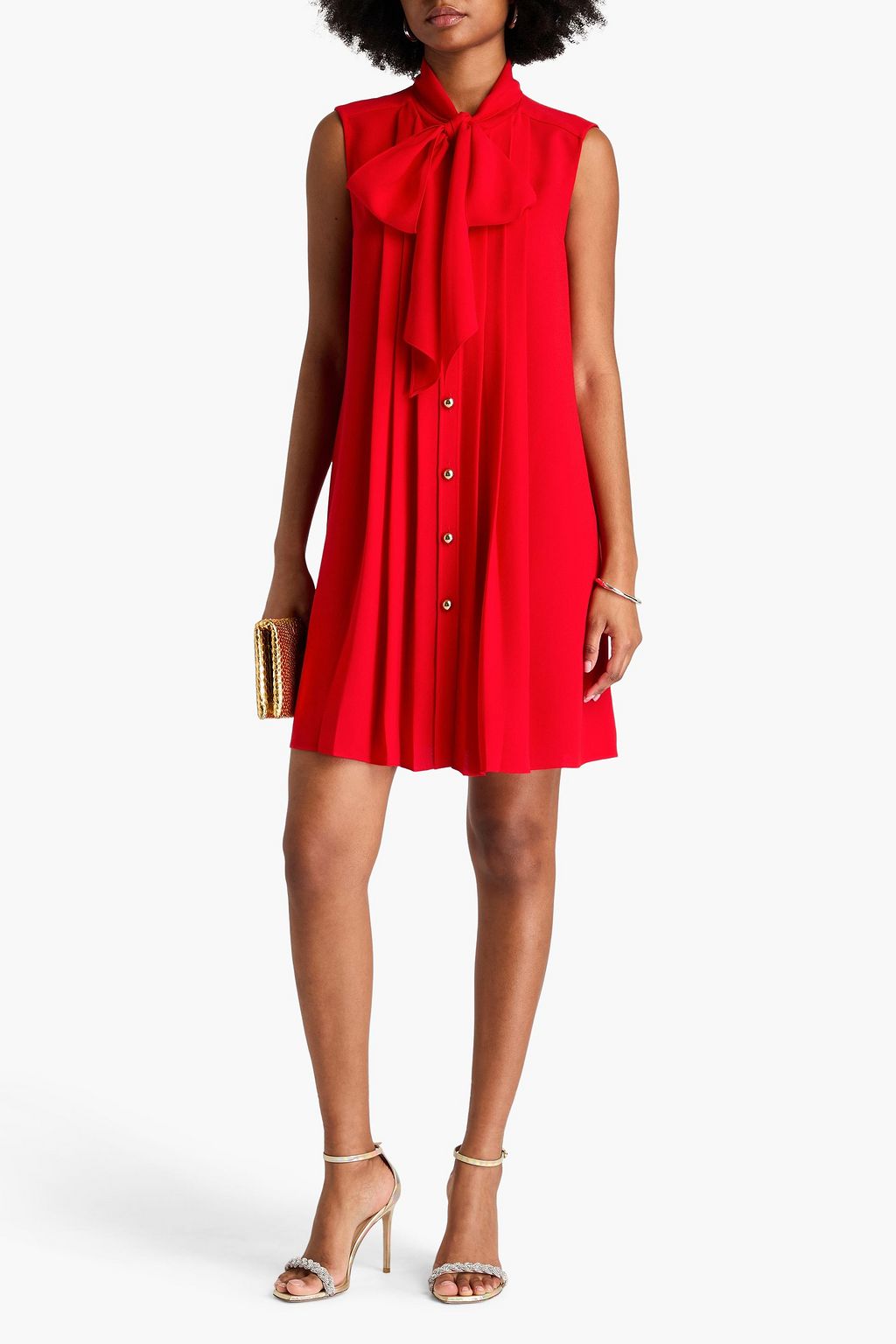 CAROLINA HERRERA Minikleid aus Crêpe mit Biesen