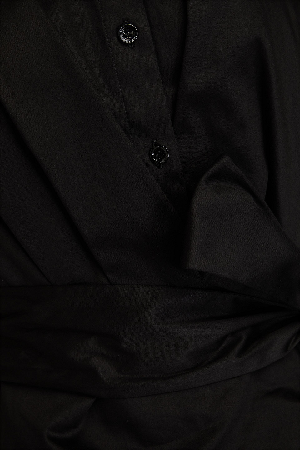 Carolina Herrera Draped Cotton-blend Poplin Midi Shirt Dress