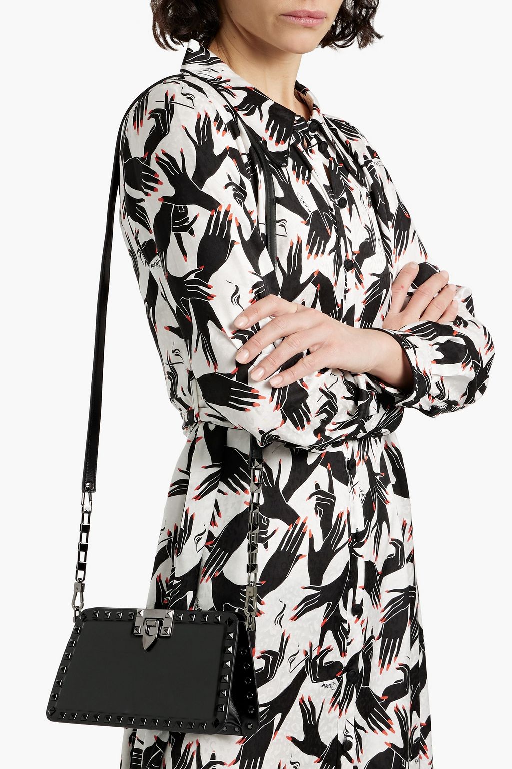 VALENTINO GARAVANI Rockstud leather cross-body bag