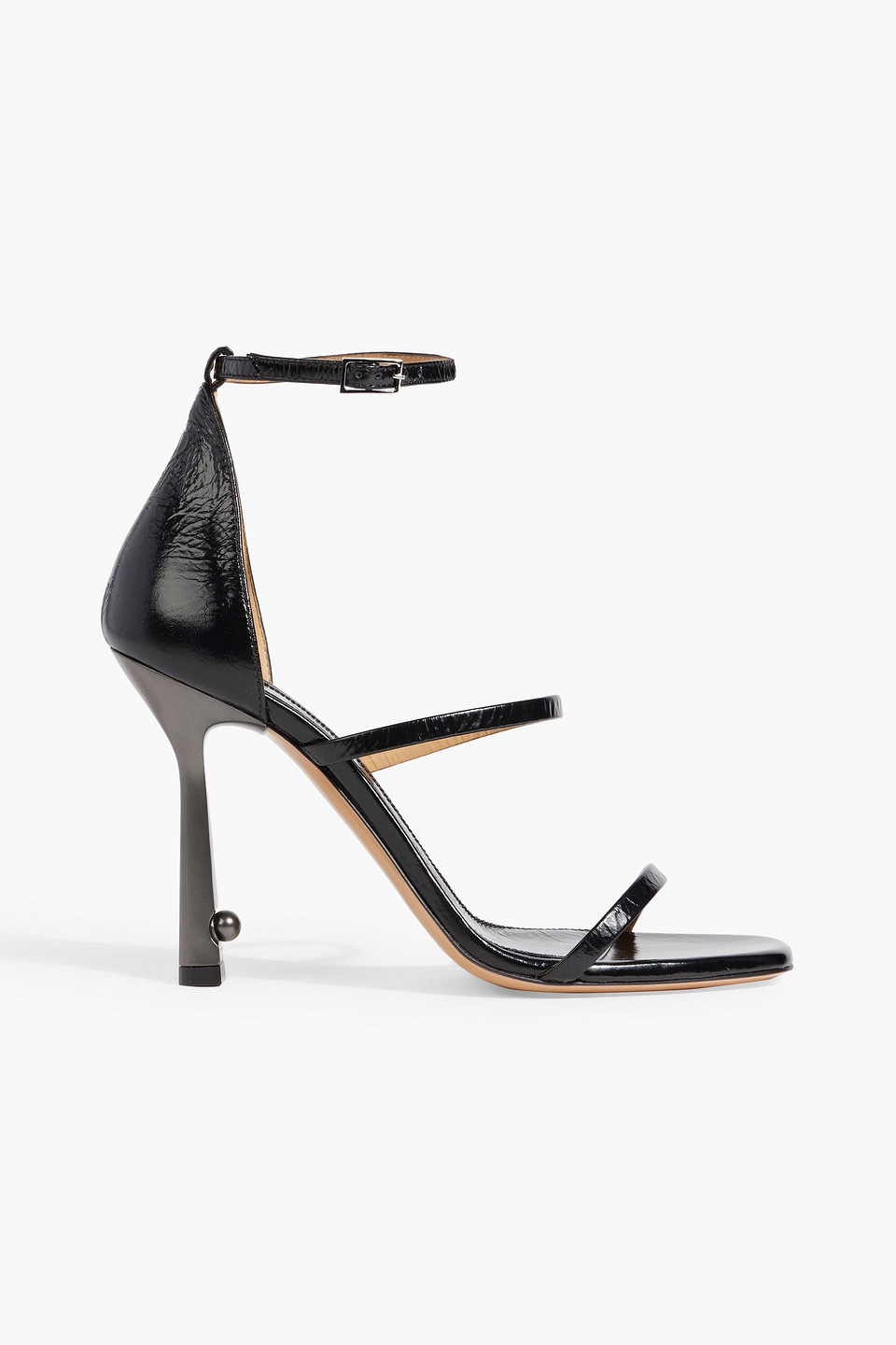 Off-white Lollipop Textured-leather Sandals