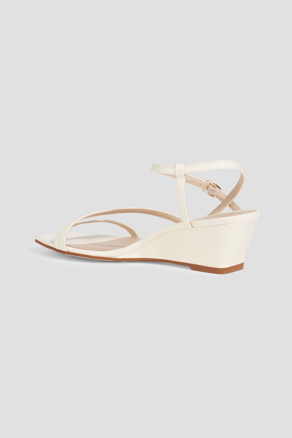 STUART WEITZMAN Oasis 50 patent-leather wedge sandals