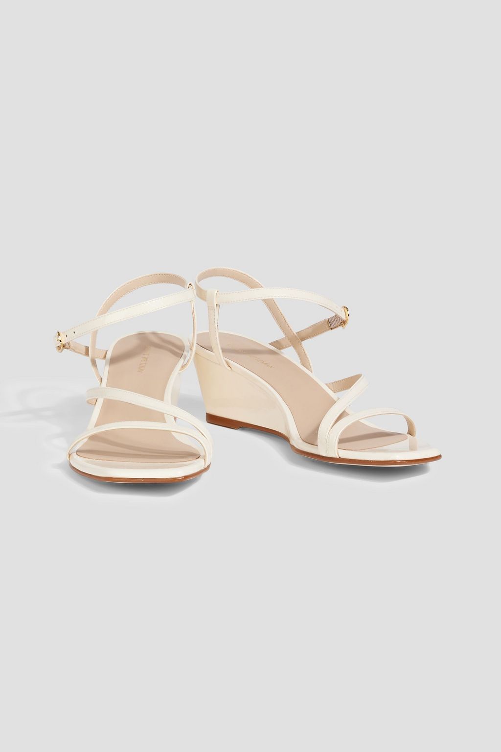 STUART WEITZMAN Oasis 50 patent-leather wedge sandals