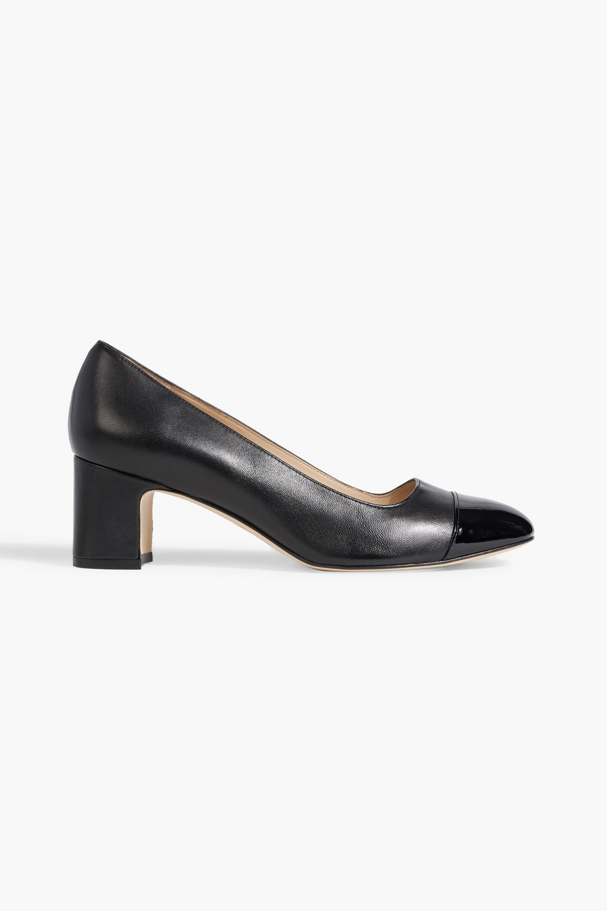 Stuart Weitzman Milla smooth and patent-leather pumps