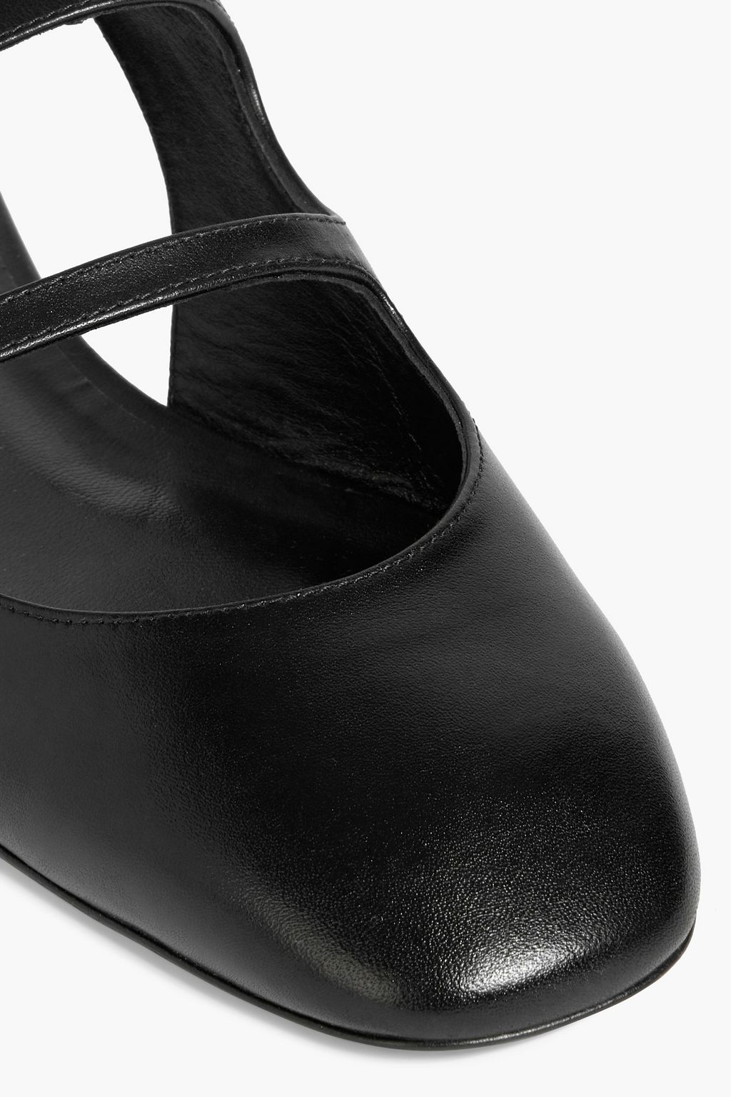 STUART WEITZMAN Benni leather slingback Mary Jane flats