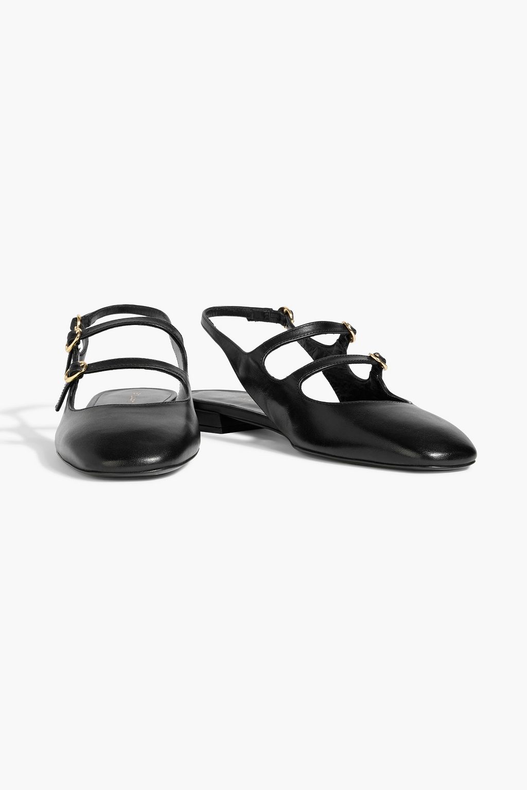 STUART WEITZMAN Benni leather slingback Mary Jane flats