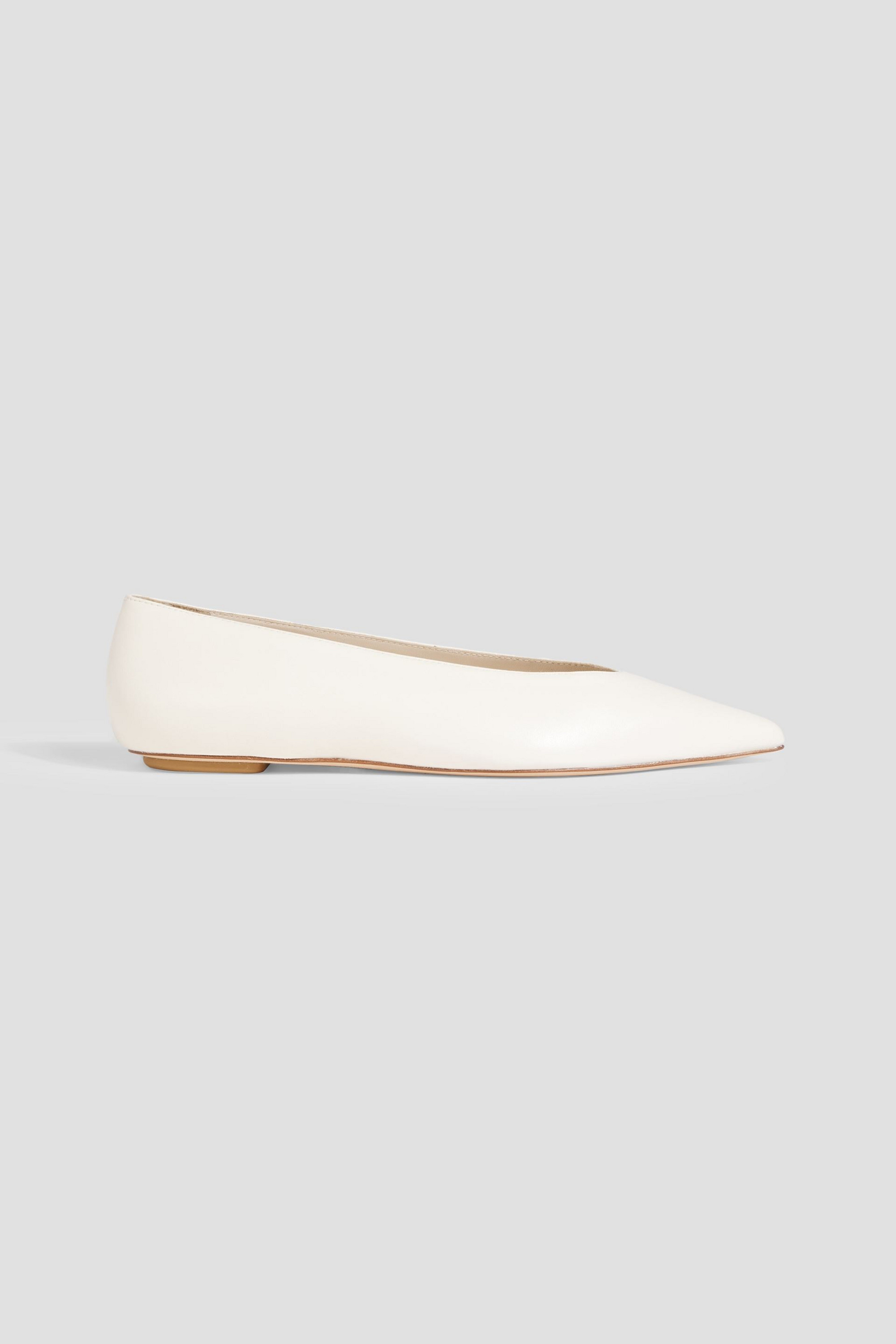 Stuart Weitzman Lina leather point-toe flats