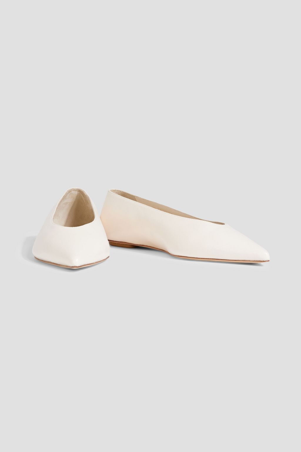 STUART WEITZMAN Lina leather point-toe flats