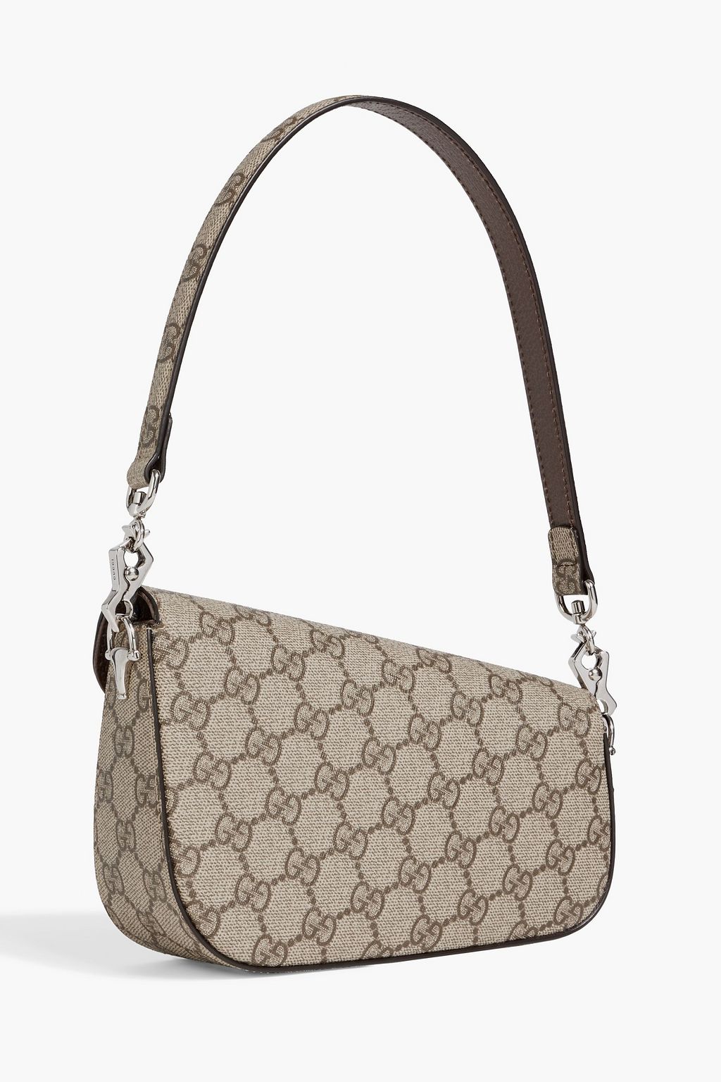 GUCCI Horsebit 1955 printed coated-canvas shoulder bag