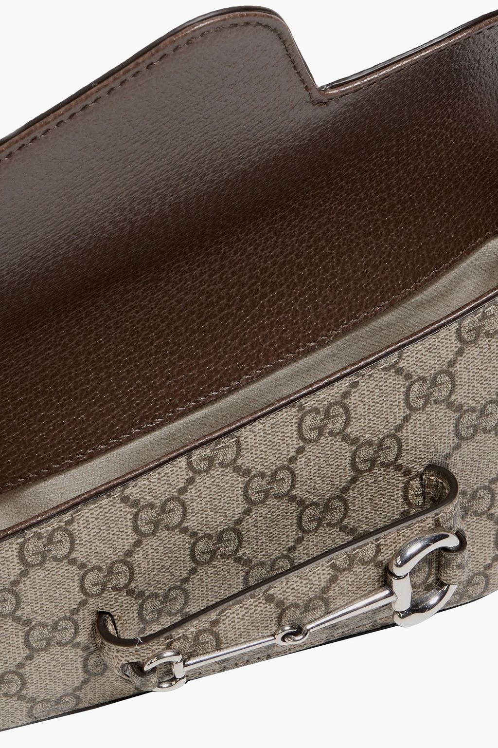 GUCCI Horsebit 1955 printed coated-canvas shoulder bag