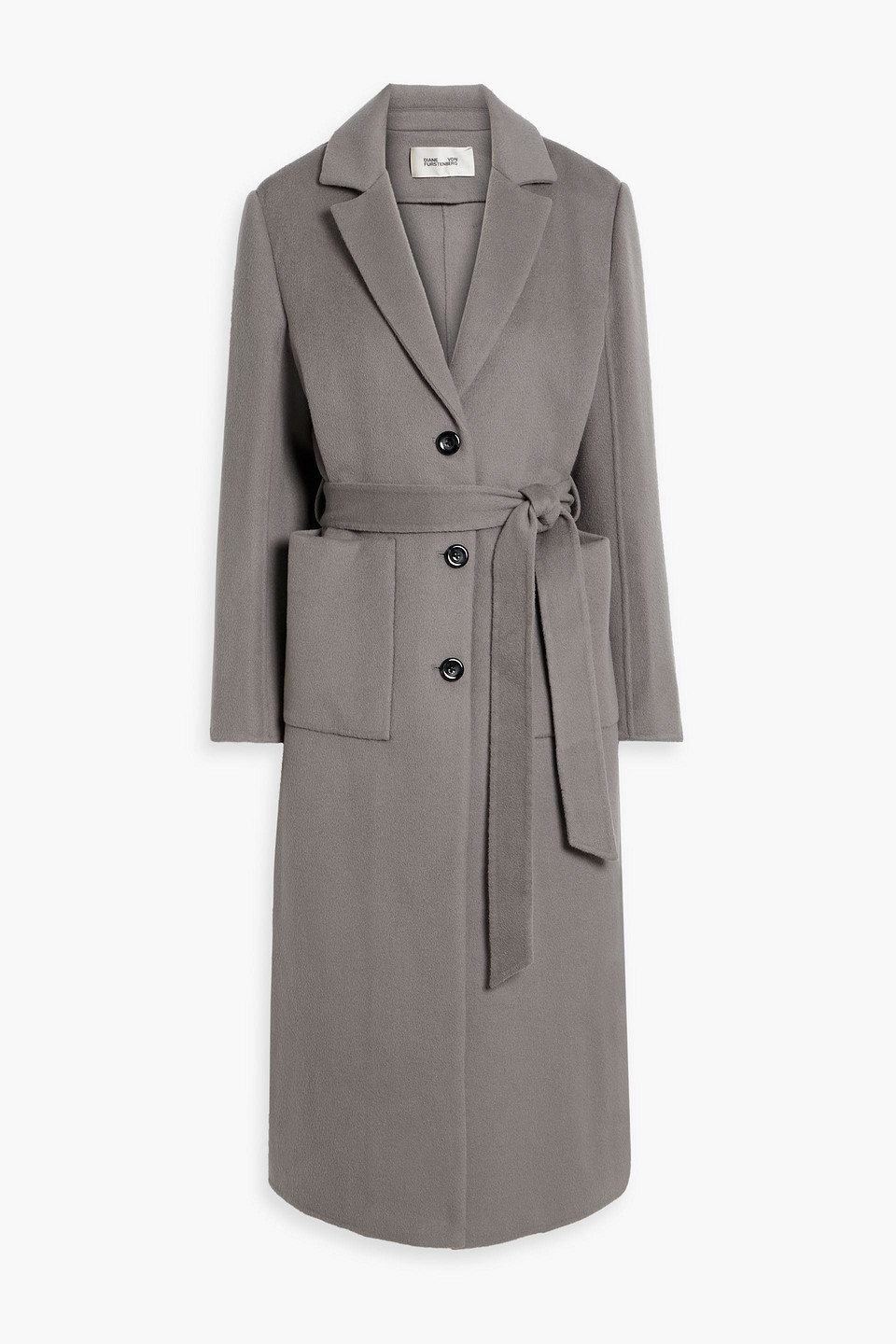 Diane Von Furstenberg Nene Wool-felt Coat In Gray
