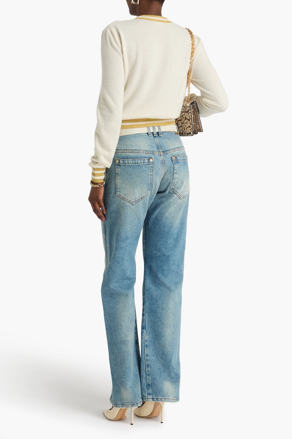 BALMAIN Hoch sitzende Jeans mit geradem Bein