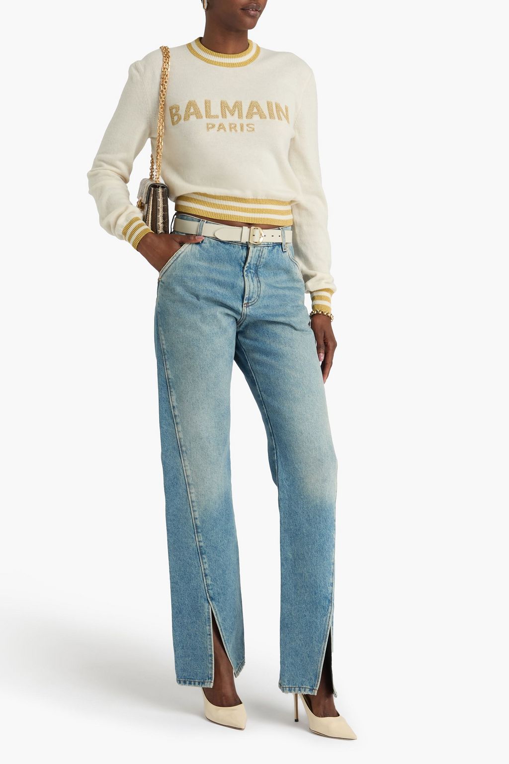 BALMAIN Hoch sitzende Jeans mit geradem Bein