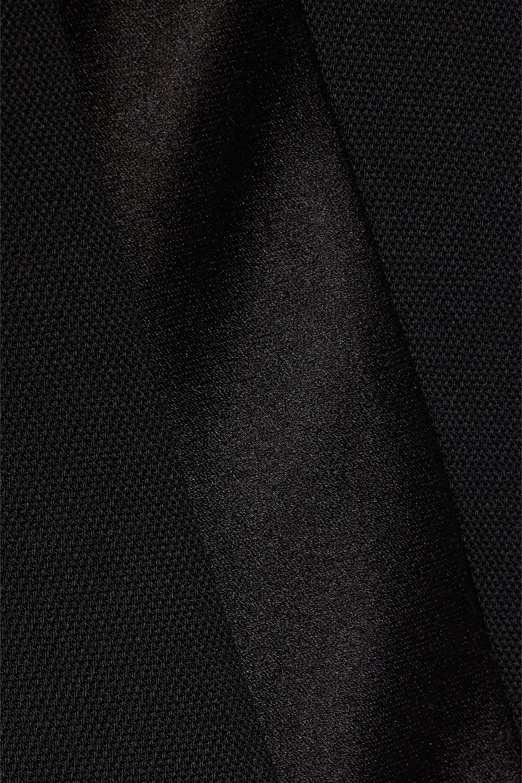 TOM FORD Satin-trimmed grain de poudre wool tapered pants