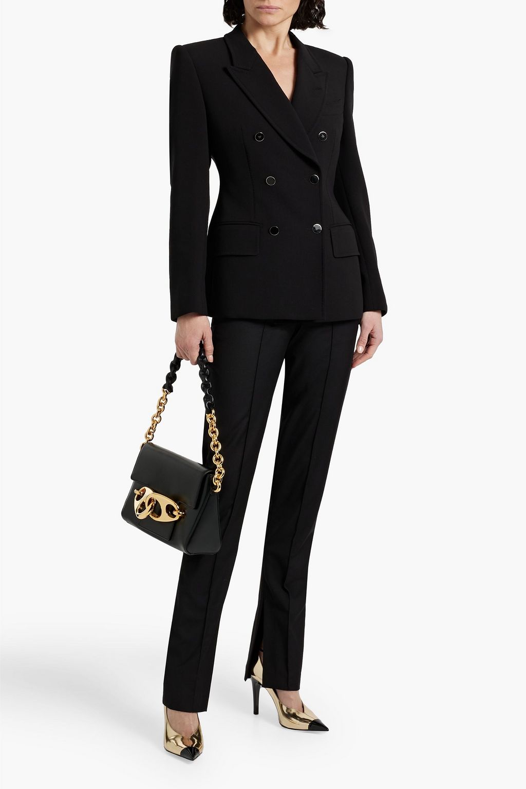 TOM FORD Double-breasted wool-blend crepe blazer